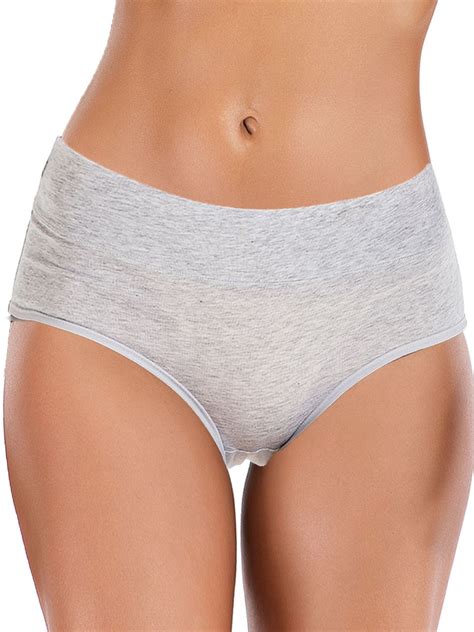 Lelinta Womens Cotton Underwear High Waist Full Coverage Briefs Panty Soft Stretch Breathable