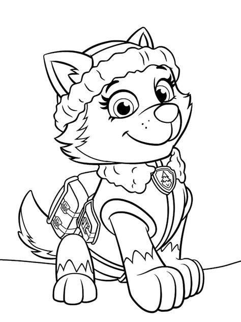 Everest In Paw Patrol Coloring Page Download Print Or Color Online