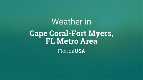 Weather For Cape Coral Fort Myers Fl Metro Area Florida Usa