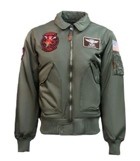 Бомбер Top Gun Cwu 45 Flight Jacket With Patches Olive купить в