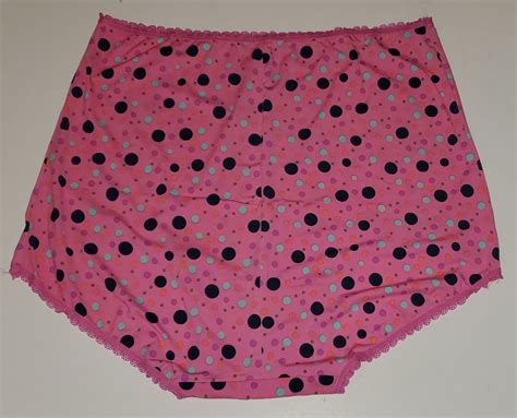 Satin 2nd Skin 8xl Mushroom Gusset Pink Polka Dot Print Sissy Panty