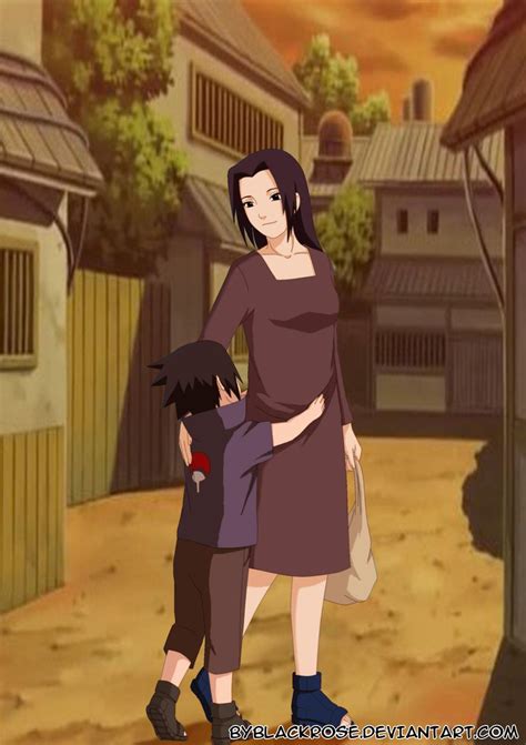 Sasuke And His Mother Animasi Gambar Seni Anime