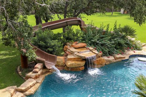 Backyard Swimming Pool Ideas With Water Slides
