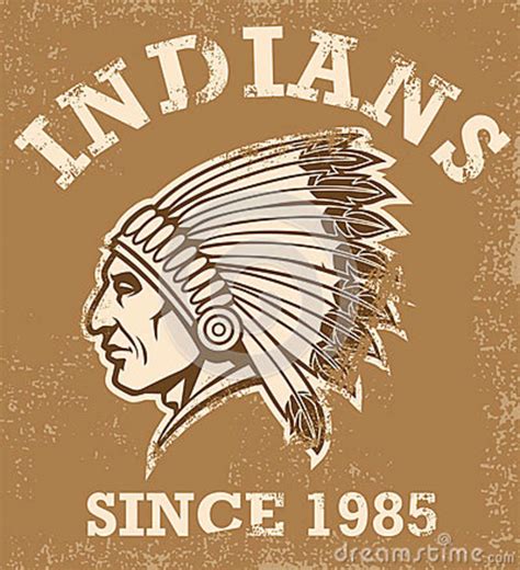 Vintage Indian Mascot Stock Vector Illustration Of Chief 36104855