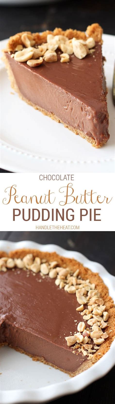 You can never go wrong with peanut butter and chocolate. Chocolate Peanut Butter Pudding Pie - Handle the Heat