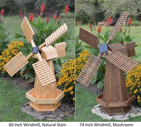 Amish Made Wooden Dutch Windmill Yard Decoration Available In 21