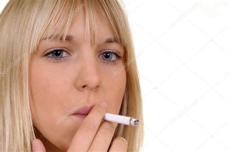 Woman Smoking A Cigarette Stock Photo By ©luna123 3826950