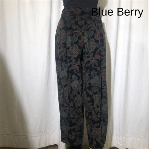 2023 Blue Berry Fløjls Buks Klassisk Mønster Multifarve Bukser