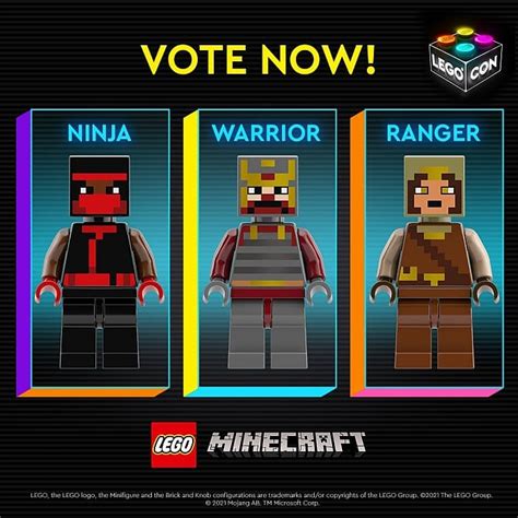 Lego Minecraft New Minifig Skin Poll Winner