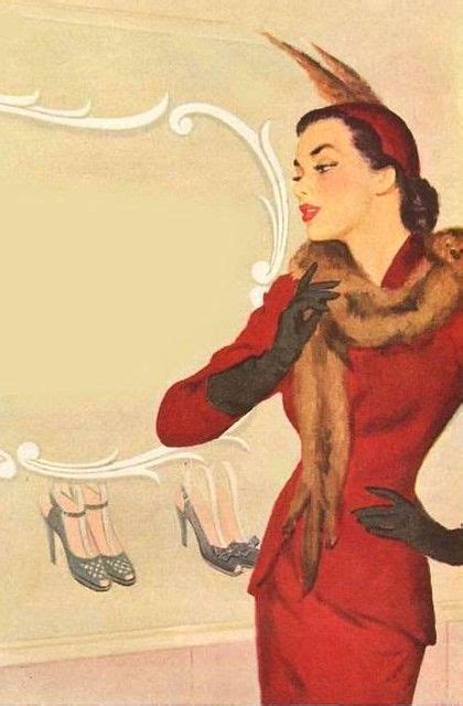 Untitled Fashion Illustration Vintage 1940s Fashion Fashion