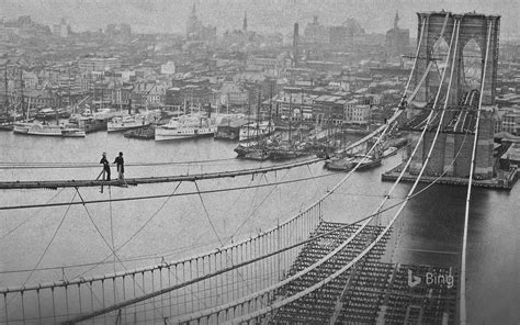 1883 - Brooklyn Bridge under construction | Brooklyn bridge, Brooklyn bridge history, Brooklyn