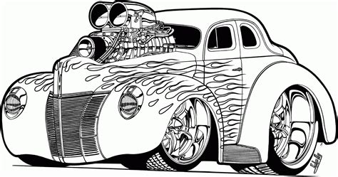 Coloring Pages Rod Hot Car Rat Cars Adult Colouring Adults Printable