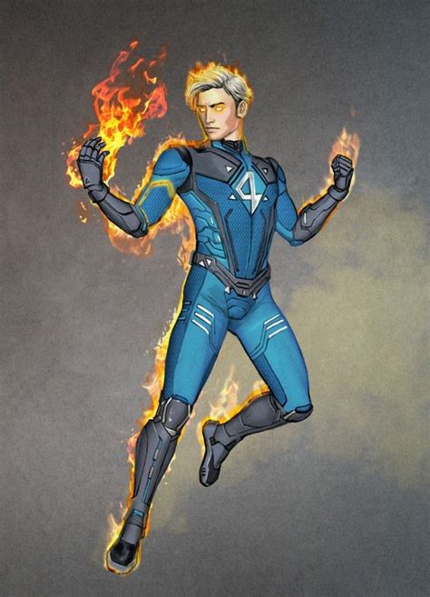Human Torch Fantastic 4 Superhero Design Superhero Comic Comic