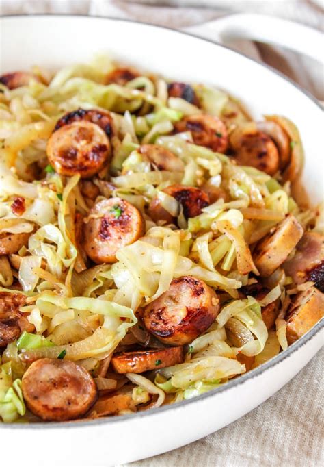 Easy Sausage And Cabbage Skillet The Whole Cook