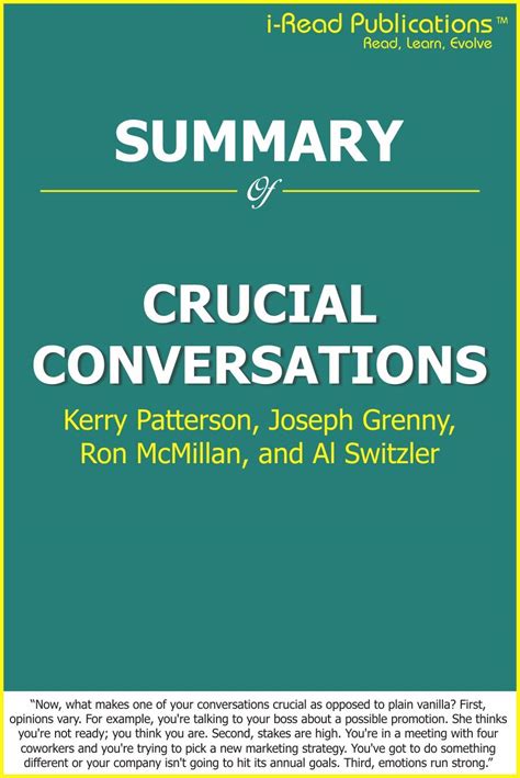 Summary Of Crucial Conversations By I Read Publications Goodreads