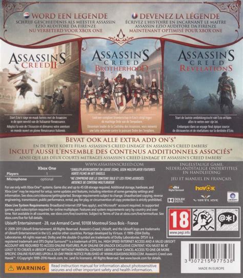 Assassin S Creed The Ezio Collection Cover Or Packaging Material
