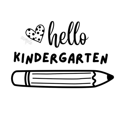 Hello Kindergarten Svg Kindergarten Svg File Svg Etsy