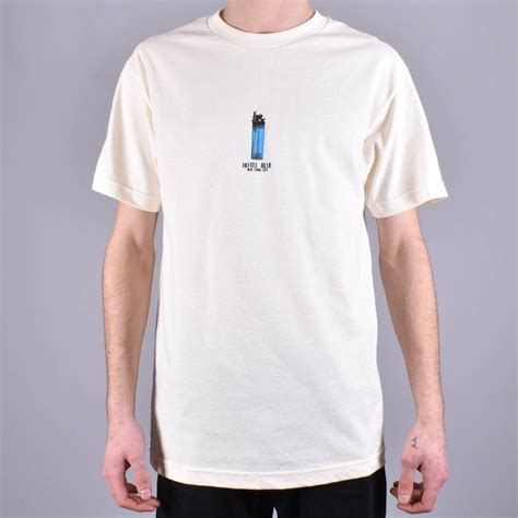 Hotel Blue Skateboards Lighter Skate T Shirt Cream Skate Clothing