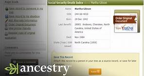 Social Security Death Index: Uncovering Hidden Clues | Ancestry
