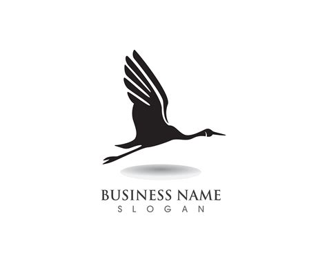 Crane Bird Logo Template 583400 Vector Art At Vecteezy