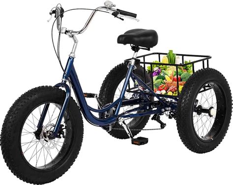 Adult Tricycle Bike 17 Speed 3 Wheel For Shopping W