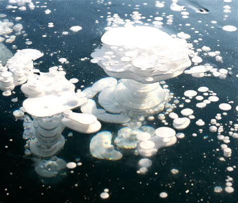 Frozen Lake Creates Unique Ice Bubbles Cn