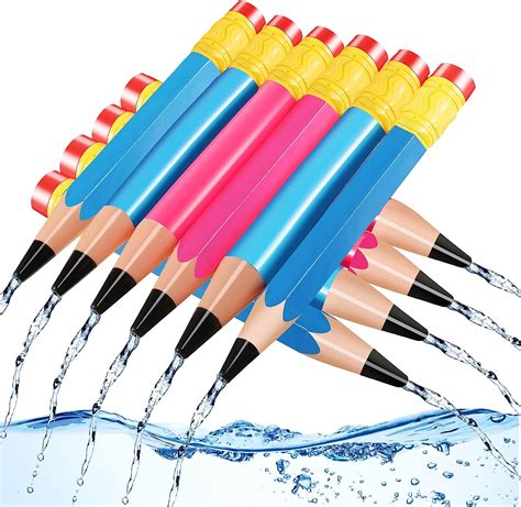 Amazon Com Pack Water Guns Pencil Shape Water Squirter Blaster Fight Shooting Water Squirter