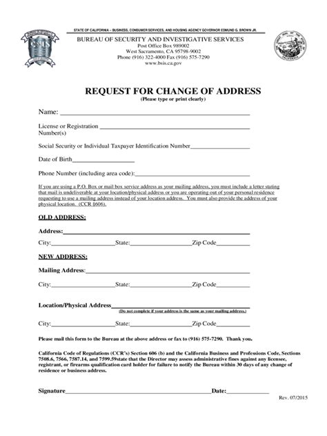 social security change  address form   templates