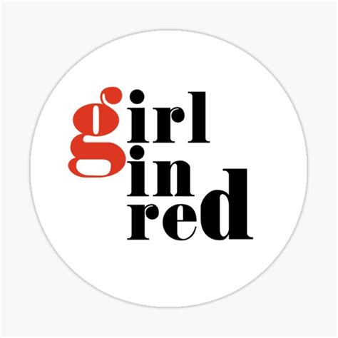 Girl In Red Sticker For Sale By Marinagb Redbubble