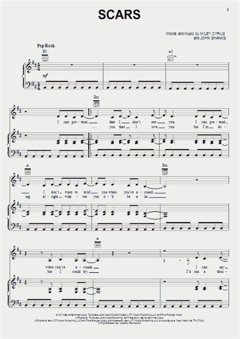 Scars Piano Sheet Music Onlinepianist