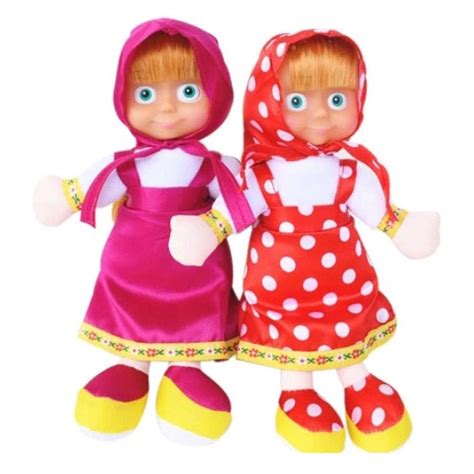 Halo Nation Popular Russian Stuffed Plush Martha Masha Dolls Toys 27 Cm Toys And Games