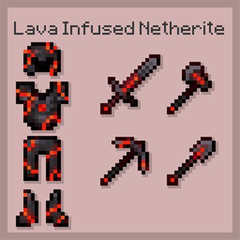 Lava Infused Netherite Minecraft Texture Pack
