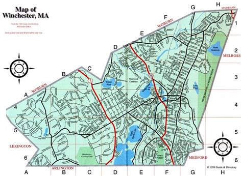 Winchester Town Map Winchester Ma Mappery