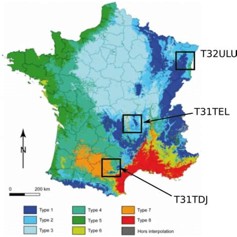 Climate Map Of France From Joly Et Al 2010 With Our Three Study