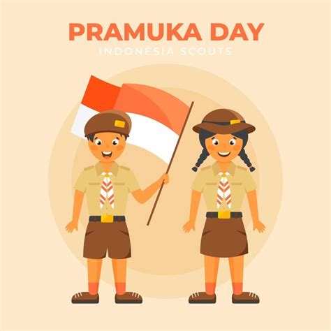 Premium Vector Pramuka Day Illustration