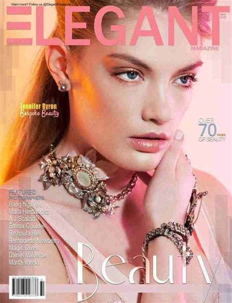 Elegant Magazine Front Cover Photographer Jenni Byron Makeup Laura