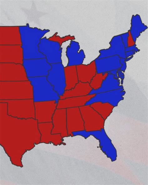 Red Vs Blue States Map Map