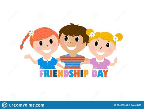 Cute Kids Smiling Cartoon Isolated On White Background