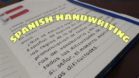 Neat And Clean Spanish Handwriting Jenyangi Youtube