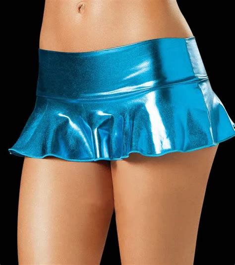 7 kleuren sexy pu geplooide latex rok vrouwen paaldansen club dragen korte rokken lakleer micro