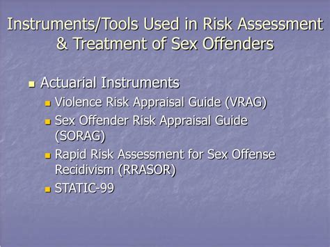 Ppt Community Notification Risk Assessment And Civil Commitment Of Sex Offenders Powerpoint