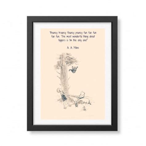 Winnie The Pooh Quote Vintage Framed Literary Print Eh Etsy