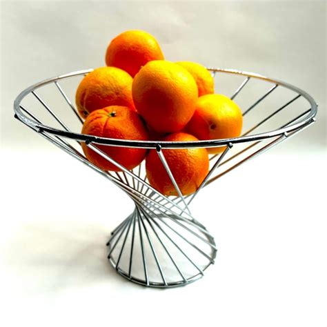 Accents Chrome Wire Fruit Bowl Mid Century Modern Style Poshmark