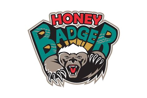 Honey Badger Mascot Front Honey Badger Badger Mascot