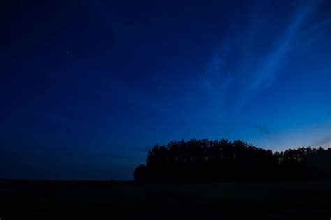 Backlit Blue Sky Clouds Dark Dawn Dusk Evening Landscape Light