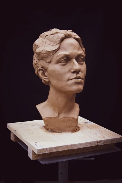 Artstation Female Head Life Portrait Clay