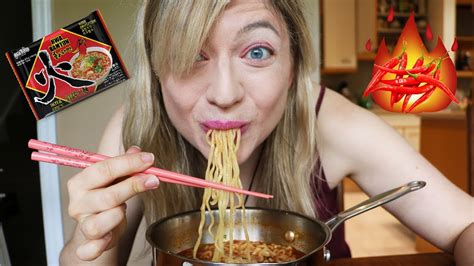 Vegan Spicy Noodle Challenge Spicy Ramen Mukbang Extreme Spicy Korean Noodle Challenge Youtube