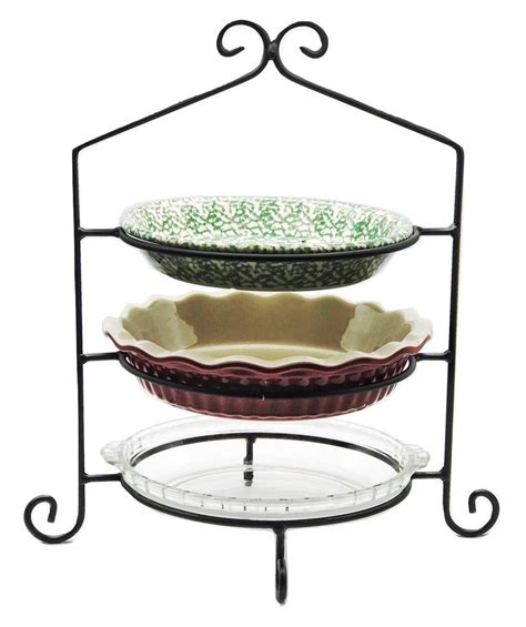 Wrought Iron Iron Pie Rack Set Single Double And Triple Tier Saving