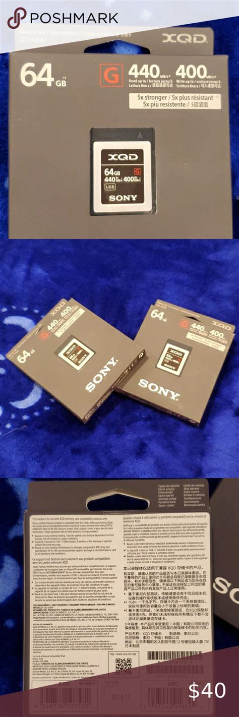Sony 64gb G Series Xqd Memory Card Memory Cards 64gb Sony