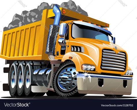 Cartoon Dump Truck Royalty Free Vector Image Vectorstock